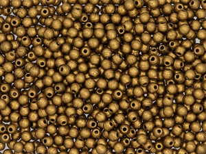 Czech Glass Matte Metallic Antique Gold Half-Drilled 2mm Round Glass Finial Bead 2.5-Inch Tube by Starman Czech Glass Matte Metallic Antique Gold Half-Drilled 2mm Round Glass Finial Bead 2.5-Inch Tube by Starman