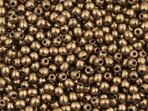 Czech Glass Round Beads 3mm Bronze (100pc Strand) by Starman Czech Glass Round Beads 3mm Bronze (100pc Strand) by Starman