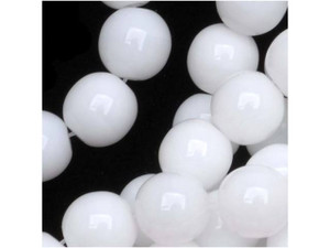 Czech Glass Round Beads 6mm Opaque White (50pc Strand) by Starman Czech Glass Round Beads 6mm Opaque White (50pc Strand) by Starman