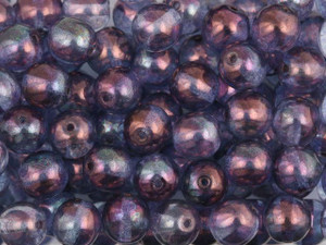 Czech Glass Round Beads 8mm Amethyst Luster (25pc Strand) by Starman Czech Glass Round Beads 8mm Amethyst Luster (25pc Strand) by Starman