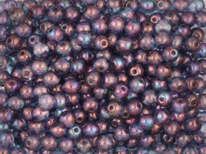 Czech Glass Round Beads Amethyst Luster 4mm (100pc Strand) by Starman Czech Glass Round Beads Amethyst Luster 4mm (100pc Strand) by Starman