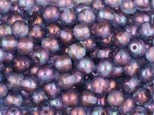 Czech Glass Round Beads Amethyst Luster 6mm (50pc Strand) by Starman Czech Glass Round Beads Amethyst Luster 6mm (50pc Strand) by Starman