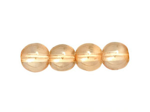 Czech Glass Round Beads Champagne Luster 6mm (50pc Strand) by Starman