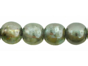 Czech Glass Round Beads Green Luster 6mm (50pc Strand) by Starman