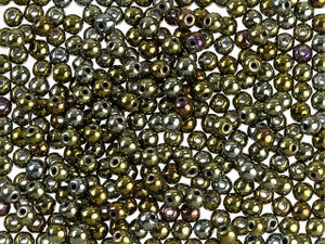Czech Glass Round Beads Iris Brown 3mm (100pc Strand) by Starman Czech Glass Round Beads Iris Brown 3mm (100pc Strand) by Starman