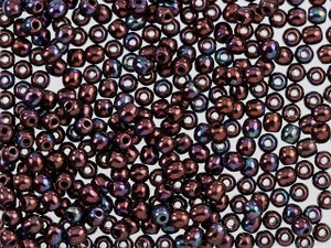 Czech Glass Round Beads Luster Metallic Amethyst 3mm (100pc Strand) by Starman Czech Glass Round Beads Luster Metallic Amethyst 3mm (100pc Strand) by Starman