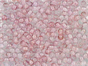 Czech Glass Round Beads Luster Transparent Topaz and Pink 3mm (100pc Strand) by Starman Czech Glass Round Beads Luster Transparent Topaz and Pink 3mm (100pc Strand) by Starman