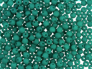 Czech Glass Round Beads Neon Emerald 3mm (100pc Strand) by Starman Czech Glass Round Beads Neon Emerald 3mm (100pc Strand) by Starman