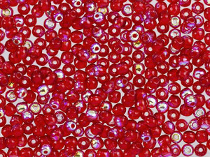 Czech Glass Round Beads Siam Ruby AB (Aurora Borealis) 3mm (100pc Strand) by Starman Czech Glass Round Beads Siam Ruby AB (Aurora Borealis) 3mm (100pc Strand) by Starman