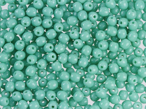 Czech Glass Round Beads Turquoise 3mm (100pc Strand) by Starman Czech Glass Round Beads Turquoise 3mm (100pc Strand) by Starman