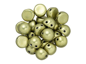 CzechMates 2-Hole 7mm ColorTrends Saturated Metallic Limelight Cabochon Bead 2.5-Inch Tube CzechMates 2-Hole 7mm ColorTrends Saturated Metallic Limelight Cabochon Bead 2.5-Inch Tube