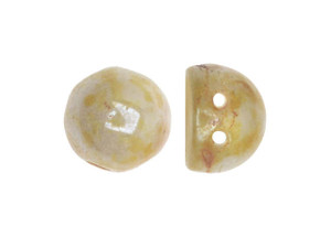 CzechMates 2-Hole 7mm Opaque Luster Picasso Cabochon Beads 2.5-Inch Tube CzechMates 2-Hole 7mm Opaque Luster Picasso Cabochon Beads 2.5-Inch Tube