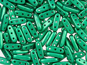 CzechMates 3-Hole 10mm ColorTrends: Saturated Metallic Lush Meadow Beam Bead 2.5-Inch Tube CzechMates 3-Hole 10mm ColorTrends: Saturated Metallic Lush Meadow Beam Bead 2.5-Inch Tube