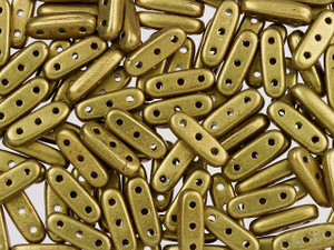 CzechMates 3-Hole 10mm ColorTrends: Saturated Metallic Spicy Mustard Beam Bead 2.5-Inch Tube CzechMates 3-Hole 10mm ColorTrends: Saturated Metallic Spicy Mustard Beam Bead 2.5-Inch Tube