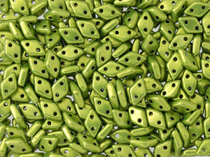 CzechMates Diamond 4 x 6mm ColorTrends Saturated Metallic Lime Punch Czech Glass 2-Hole Beads, 2.5-Inch Tube CzechMates Diamond 4 x 6mm ColorTrends Saturated Metallic Lime Punch Czech Glass 2-Hole Beads, 2.5-Inch Tube