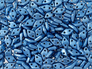 CzechMates Diamond 4 x 6mm ColorTrends Saturated Metallic Little Boy Blue Czech Glass 2-Hole Beads, 2.5-Inch Tube CzechMates Diamond 4 x 6mm ColorTrends Saturated Metallic Little Boy Blue Czech Glass 2-Hole Beads, 2.5-Inch Tube