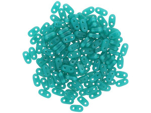 CzechMates Glass 3 x 6mm 2-Hole Atlantis Green Bar Bead 2.5-Inch Tube CzechMates Glass 3 x 6mm 2-Hole Atlantis Green Bar Bead 2.5-Inch Tube