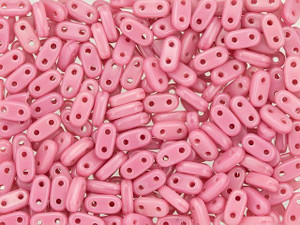 CzechMates Glass 3 x 6mm 2-Hole Coral Pink Bar Bead 2.5-Inch Tube CzechMates Glass 3 x 6mm 2-Hole Coral Pink Bar Bead 2.5-Inch Tube