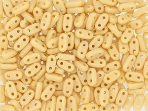 CzechMates Glass 3 x 6mm 2-Hole Matte French Beige Bar Bead 2.5-Inch Tube CzechMates Glass 3 x 6mm 2-Hole Matte French Beige Bar Bead 2.5-Inch Tube