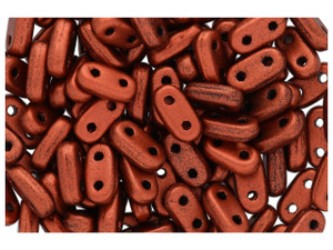 CzechMates Glass 3 x 6mm 2-Hole Matte Metallic Antique Copper Bar Bead 2.5-Inch Tube CzechMates Glass 3 x 6mm 2-Hole Matte Metallic Antique Copper Bar Bead 2.5-Inch Tube