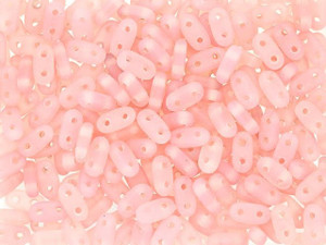 CzechMates Glass 3 x 6mm 2-Hole Matte Milky Pink Bar Bead 2.5-Inch Tube CzechMates Glass 3 x 6mm 2-Hole Matte Milky Pink Bar Bead 2.5-Inch Tube