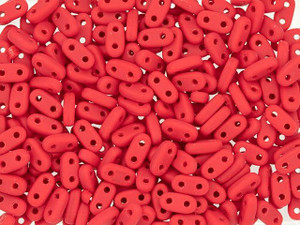 CzechMates Glass 3 x 6mm 2-Hole Matte Opaque Red Bar Bead 2.5-Inch Tube CzechMates Glass 3 x 6mm 2-Hole Matte Opaque Red Bar Bead 2.5-Inch Tube