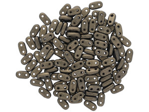 CzechMates Glass 3 x 6mm 2-Hole Metallic Suede Gold Bar Bead 2.5-Inch Tube CzechMates Glass 3 x 6mm 2-Hole Metallic Suede Gold Bar Bead 2.5-Inch Tube