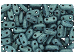 CzechMates Glass 3 x 6mm 2-Hole Metallic Suede Lt Green Bar Bead 2.5-Inch Tube CzechMates Glass 3 x 6mm 2-Hole Metallic Suede Lt Green Bar Bead 2.5-Inch Tube