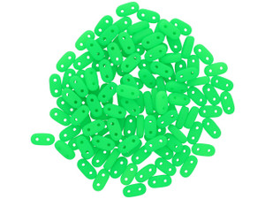 CzechMates Glass 3 x 6mm 2-Hole Neon Green Bar Bead 2.5-Inch Tube CzechMates Glass 3 x 6mm 2-Hole Neon Green Bar Bead 2.5-Inch Tube