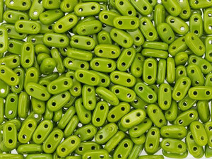 CzechMates Glass 3 x 6mm 2-Hole Opaque Olive Bar Bead 2.5-Inch Tube CzechMates Glass 3 x 6mm 2-Hole Opaque Olive Bar Bead 2.5-Inch Tube