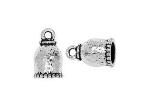TierraCast Antique Silver-Plated Pewter 8mm Palace Cord End Cap TierraCast Antique Silver-Plated Pewter 8mm Palace Cord End Cap