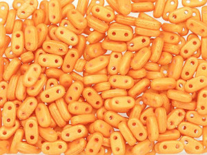 CzechMates Glass 3 x 6mm 2-Hole Pacifica Tangerine Bar Bead 2.5-Inch Tube CzechMates Glass 3 x 6mm 2-Hole Pacifica Tangerine Bar Bead 2.5-Inch Tube