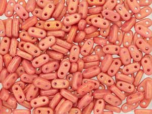 CzechMates Glass 3 x 6mm 2-Hole Pacifica Watermelon Bar Bead 2.5-Inch Tube CzechMates Glass 3 x 6mm 2-Hole Pacifica Watermelon Bar Bead 2.5-Inch Tube