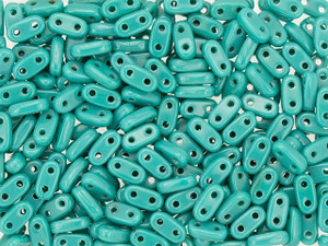 CzechMates Glass 3 x 6mm 2-Hole Persian Turquoise Bar Bead 2.5-Inch Tube CzechMates Glass 3 x 6mm 2-Hole Persian Turquoise Bar Bead 2.5-Inch Tube