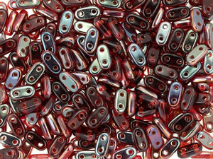 CzechMates Glass 3 x 6mm 2-Hole Twilight Siam Ruby Bar Bead 2.5-Inch Tube CzechMates Glass 3 x 6mm 2-Hole Twilight Siam Ruby Bar Bead 2.5-Inch Tube