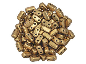 CzechMates Glass 3 x 6mm ColorTrends Saturated Metallic Ceylon Yellow 2-Hole Brick Bead (50pc Strand) CzechMates Glass 3 x 6mm ColorTrends Saturated Metallic Ceylon Yellow 2-Hole Brick Bead (50pc Strand)