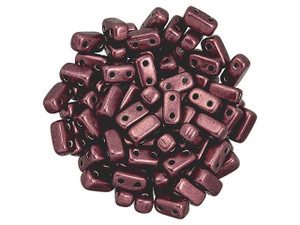 CzechMates Glass 3 x 6mm ColorTrends Saturated Metallic Red Pear 2-Hole Brick Bead (50pc Strand) CzechMates Glass 3 x 6mm ColorTrends Saturated Metallic Red Pear 2-Hole Brick Bead (50pc Strand)