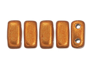 CzechMates Glass 3 x 6mm ColorTrends Saturated Metallic Russet Orange 2-Hole Brick Bead (50pc Strand) CzechMates Glass 3 x 6mm ColorTrends Saturated Metallic Russet Orange 2-Hole Brick Bead (50pc Strand)