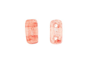 CzechMates Glass 3 x 6mm ColorTrends Transparent Aurora Red 2-Hole Brick Bead Strand CzechMates Glass 3 x 6mm ColorTrends Transparent Aurora Red 2-Hole Brick Bead Strand