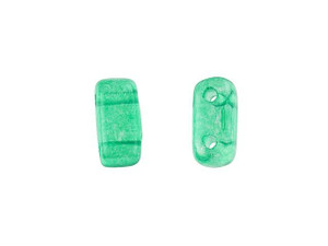 CzechMates Glass 3 x 6mm ColorTrends Transparent Lush Meadow 2-Hole Brick Bead Strand CzechMates Glass 3 x 6mm ColorTrends Transparent Lush Meadow 2-Hole Brick Bead Strand