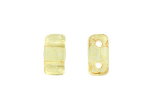 CzechMates Glass 3 x 6mm ColorTrends Transparent Spicy Mustard 2-Hole Brick Bead Strand CzechMates Glass 3 x 6mm ColorTrends Transparent Spicy Mustard 2-Hole Brick Bead Strand