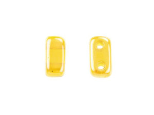 CzechMates Glass 3 x 6mm Lemon Celsian 2-Hole Brick Bead Strand CzechMates Glass 3 x 6mm Lemon Celsian 2-Hole Brick Bead Strand