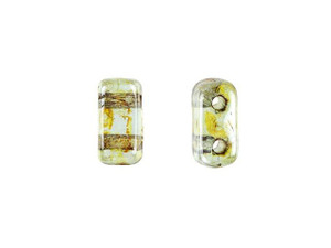 CzechMates Glass 3 x 6mm Luster Transparent Green 2-Hole Brick Bead Strand CzechMates Glass 3 x 6mm Luster Transparent Green 2-Hole Brick Bead Strand