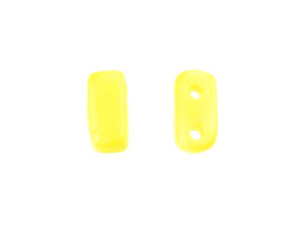 CzechMates Glass 3 x 6mm Matte Luster Iris Custard 2-Hole Brick Bead Strand CzechMates Glass 3 x 6mm Matte Luster Iris Custard 2-Hole Brick Bead Strand