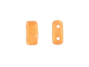 CzechMates Glass 3 x 6mm Pacifica Tangerine 2-Hole Brick Bead Strand CzechMates Glass 3 x 6mm Pacifica Tangerine 2-Hole Brick Bead Strand
