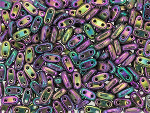 CzechMates Glass 3x6mm 2-Hole Purple Iris Bar Bead, 2.5-Inch Tube CzechMates Glass 3x6mm 2-Hole Purple Iris Bar Bead, 2.5-Inch Tube