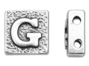 12 Pack: Metal Letter Charms by Bead Landing™