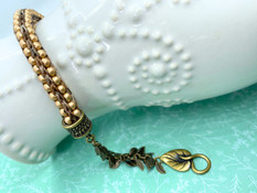 Autumn Golds Bracelet Made with the i-Cord Knitter