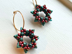 Festive Starburst Wreath Earrings
