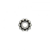 Sterling Silver Antique 3mm Beaded Heishi Daisy Spacer